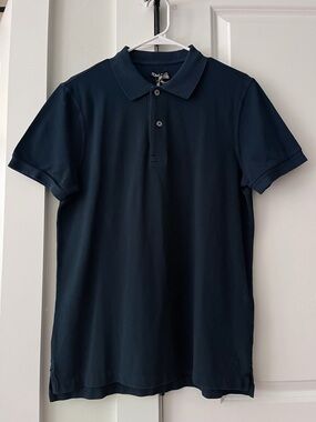 NWT - Tom Ford Navy Blue Short-Sleeve Polo